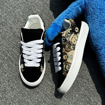 Yiguang Summer New 2025 Breathable Casual Sneakers for Men, Versatile Campus High Street Trendy Canvas Shoes