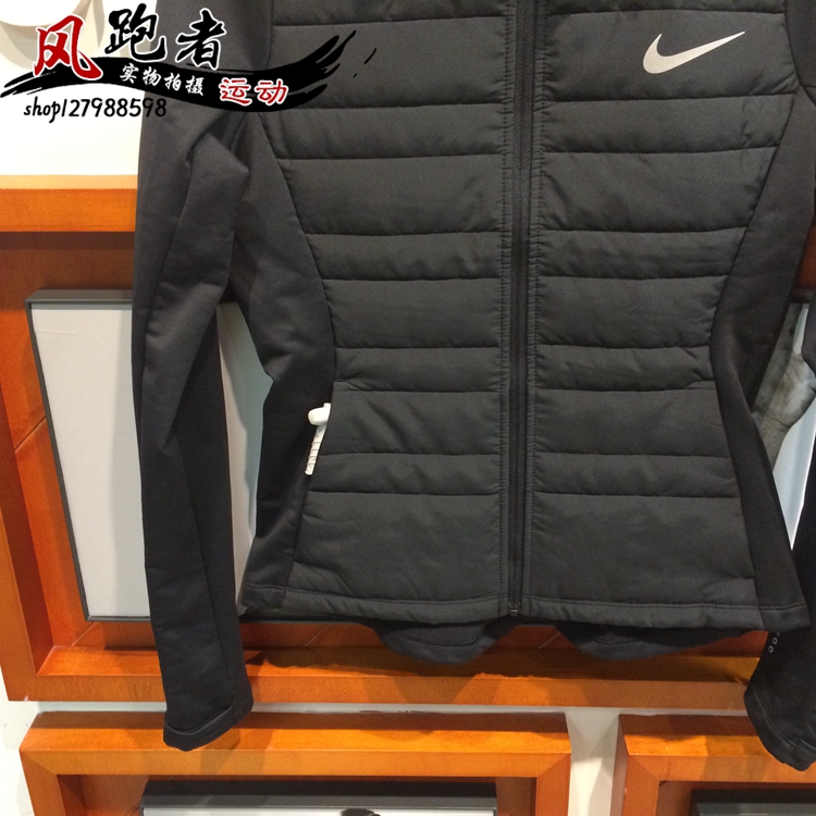 Mát phần mỏng bông thành phố năng động Nike nữ chạy thể thao và giải trí Slim áo khoác ấm cổ AQ473 áo khoác thể thao nam adidas