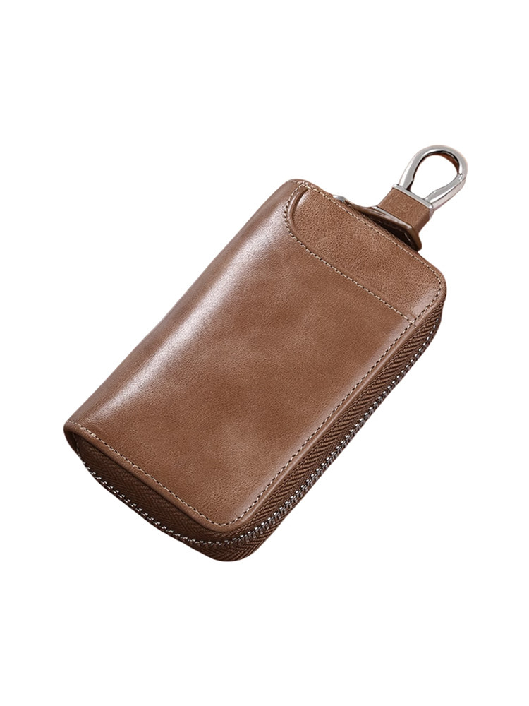 2025 New Model Key Case Large Capacity Genuine Leather Texture Key Storage Bag Men's Car Key Case Cover Women's
