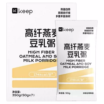 【发2盒】Keep高纤燕麦紫薯粥50g*28包