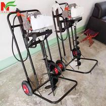 High-power two- and four-stroke gasoline pit-drilling hand-pushed one-wheel digging machine a portable and convenient hole-drilling machine