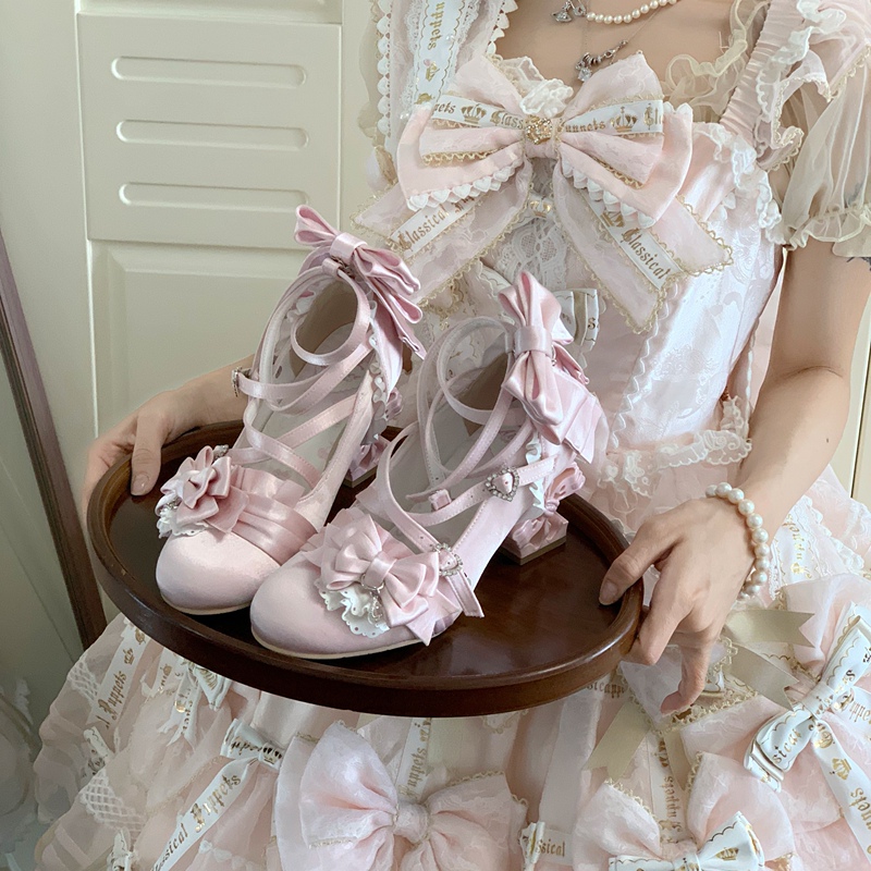 In Stock【Qianqianjie】Original Elegant Cla-Style Ballet-Inspired Satin Irregular Heel Bridal Luxurious High Heels In Stock【Qianqianjie】Original Elegant Cla-Style Ballet-Inspired Satin Irregular Heel Bridal Luxurious High Heels