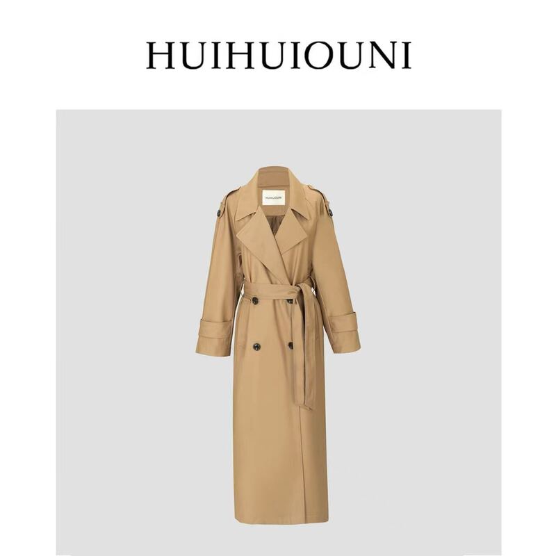 Huihui Ouni Creates an Autumn Atmosphere with Its New Designer High-End Loose and Simple Trench Coat Huihui Ouni Creates an Autumn Atmosphere with Its New Designer High-End Loose and Simple Trench Coat