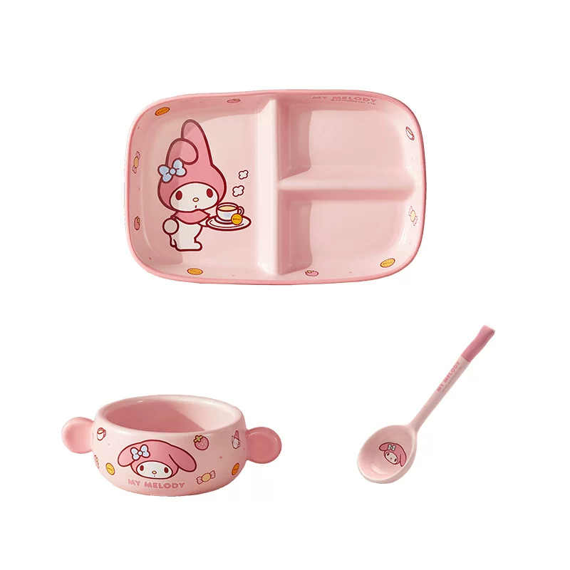 Набор качественной керамической посуды для подачи пищи, тарелка для кормления
