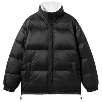 Ducky winter couples down jacket for women thickened and warm stand-up collar same style for men and women fashionable short comfortable jacket trendy