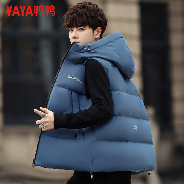 Duck duck couple style down jacket vest men's outer wear winter thickened hooded short vest vest ເສື້ອນອກຜູ້ຊາຍ