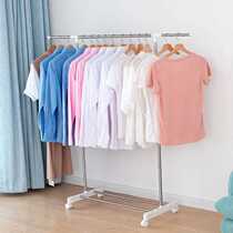 Bedroom single pole rack clothes drying rack dormitory floor clothes rack for students indoor clothes clothes drying rod clothes rack