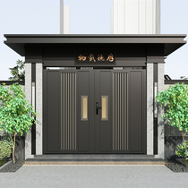 Aluminum alloy Chinese courtyard gate outdoor iron villa swing gate stainless steel folding door garage sliding door
