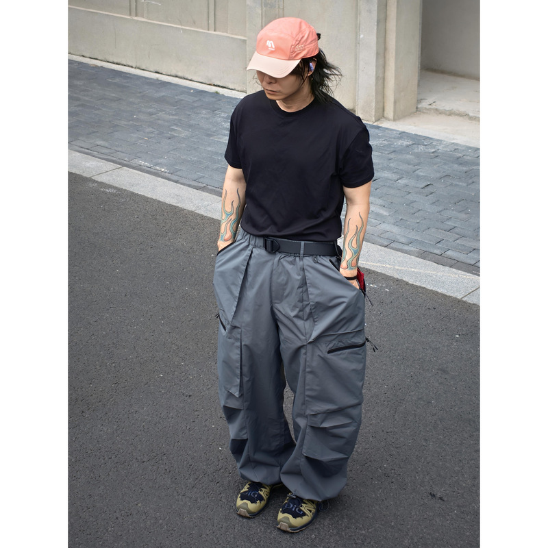 Rsproject-M05 Workwear Functional Style Silhouette Baggy Harem Large Pocket Windproof and Waterproof Hiking Pants Rsproject-M05 Workwear Functional Style Silhouette Baggy Harem Large Pocket Windproof and Waterproof Hiking Pants