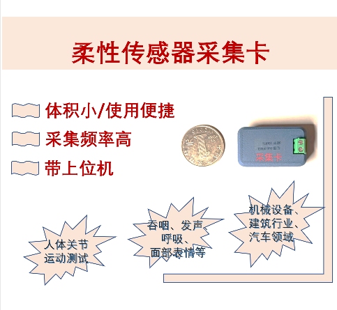 Flexible Sensor Acquisition Card + Host Computer Type C Interface 0.6-500Kω 100Hz