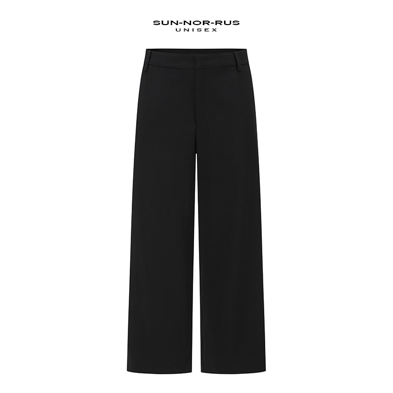 Japanese t Row Same Source Triacetate Breathable Slimming Pants Cool Casual Pants Men's Straight-Leg Pants Drapey Wide-Leg Dress Pants