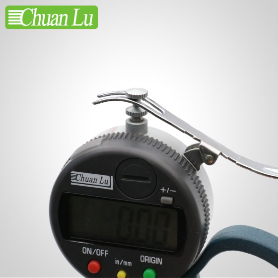 사천 및 루 밀리미터 0-12.7mm 디지털 디스플레이 G 형 두께 게이지 페이퍼 플라스틱 두께 게이지 두께 게이지 0.001mm
