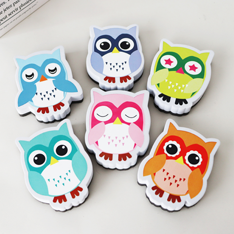 Cartoon Cat Owl Creative Board of absorbing magnetic white blackboard eraser Home Children's drawing board Special teaching aids for teachers-Taobao