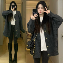 French FAD ZOMO Maternity Jacket Spring and Autumn Fashionable Cardigan Sweater Loose Lazy Style Knitted Jacket