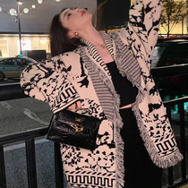 French FAD ZOMO maternity spring and autumn coat fashionable sweater cardigan autumn and winter design niche thickened top for women