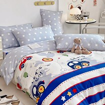 Colorful Runway｜Car Boy Cute Cartoon Pure Cotton Bed Sheet Fitted Quilt Cover Customizable Pillowcase Single Piece