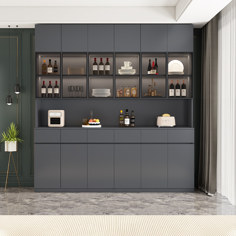 Sideboard and High Cabinet Integrated Against the Wall, Modern Minimalist Light Luxury Style, Suitable for Living Room and Dining Room, Home Use Tea and Wine Cabinet, Storage Cabinet Sideboard and High Cabinet Integrated Against the Wall, Modern Minimalist Light Luxury Style, Suitable for Living Room and Dining Room, Home Use Tea and Wine Cabinet, Storage Cabinet