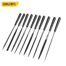 Deli assorted file set steel file metal grinding small file triangular semicircular flat file mini grinding tool