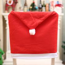 Christmas hat Christmas decoration red non-woven Christmas chair cover Christmas table decoration Christmas hat feel