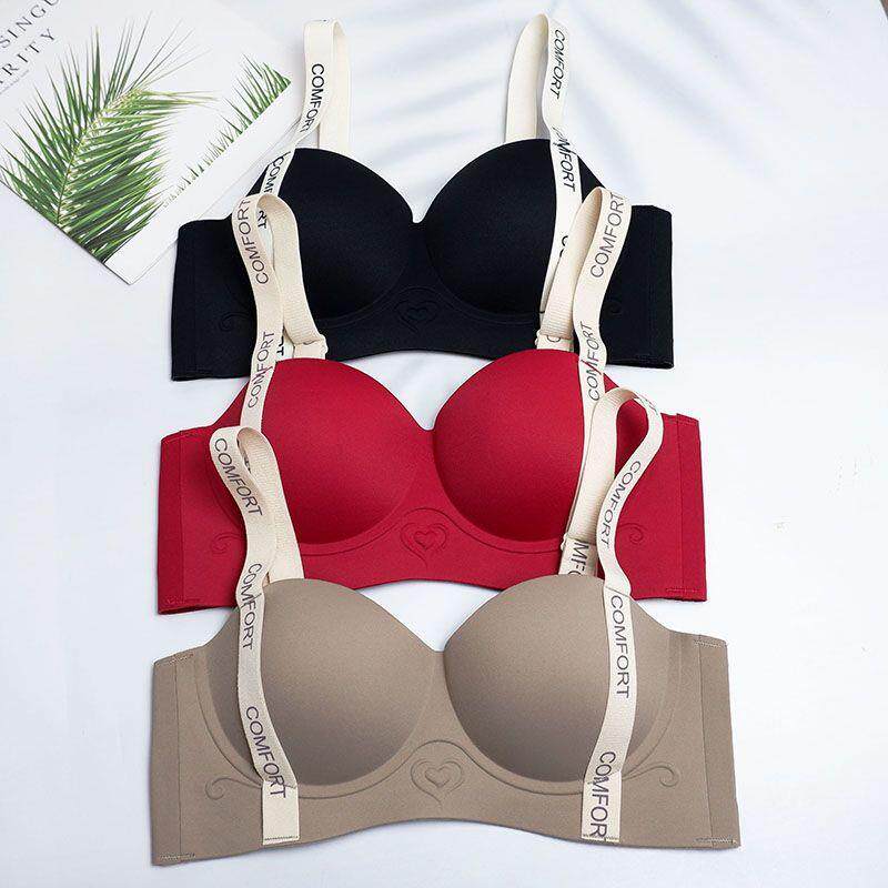 潮玩娃衣 无钢圈无痕内衣女提拉上托收副乳小胸聚拢显大调整型少女文胸套装