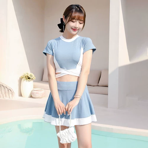 Раздельный купальник для школьников, изысканный стиль, подходит для подростков, для средней школы, 15 лет