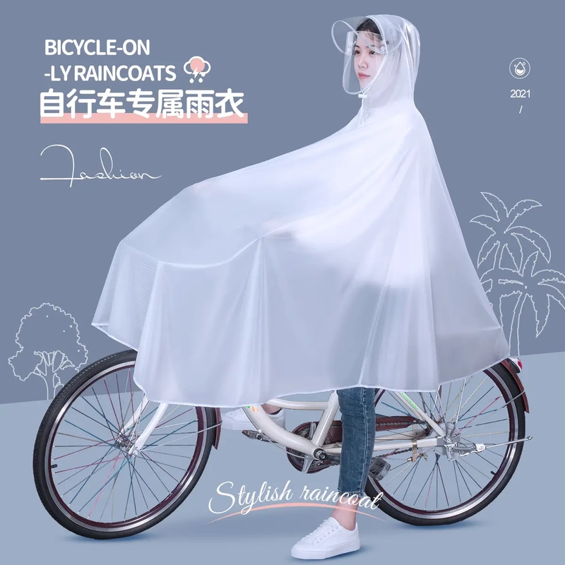 Bicycle Raincoat for Men and Women, Student-Specific, Electric Bicycle Driving, Long Full-Body Rain Poncho for Heavy Rain
