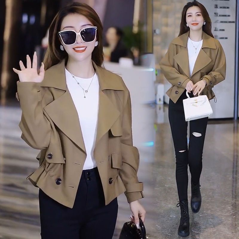 Spring and Autumn Short Trench Coat for Women 2026 New Trendy Fashionable Petite Stylish Top Spring and Autumn Short Trench Coat for Women 2026 New Trendy Fashionable Petite Stylish Top