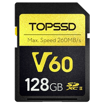天硕（TOPSSD）高品质V60SD卡双芯旗舰_相机内存卡_260MB s_128GB