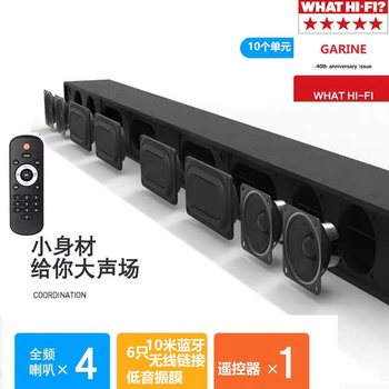 2 German Giant Speakers 10-Unit Bluetooth Soundbar Projector Computer Tv Speakers Living Room Subwoofer