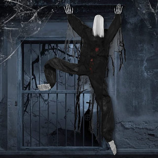 Halloween Decoration Wall-Climbing Ghost Hanging on Doors and Windows, Outdoor Courtyard Background Wall Horror Hanging Decorations Props
