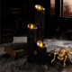 Halloween Decorative Candlestick Ornaments Party Resin Candle Lights Party Tabletop Atmosphere Lights Scene Decoration Decorations