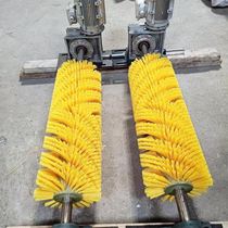 Electric roller brush cleaner wear-resistant nylon wire brush roller cement coal mine belt conveyor unpowered roller