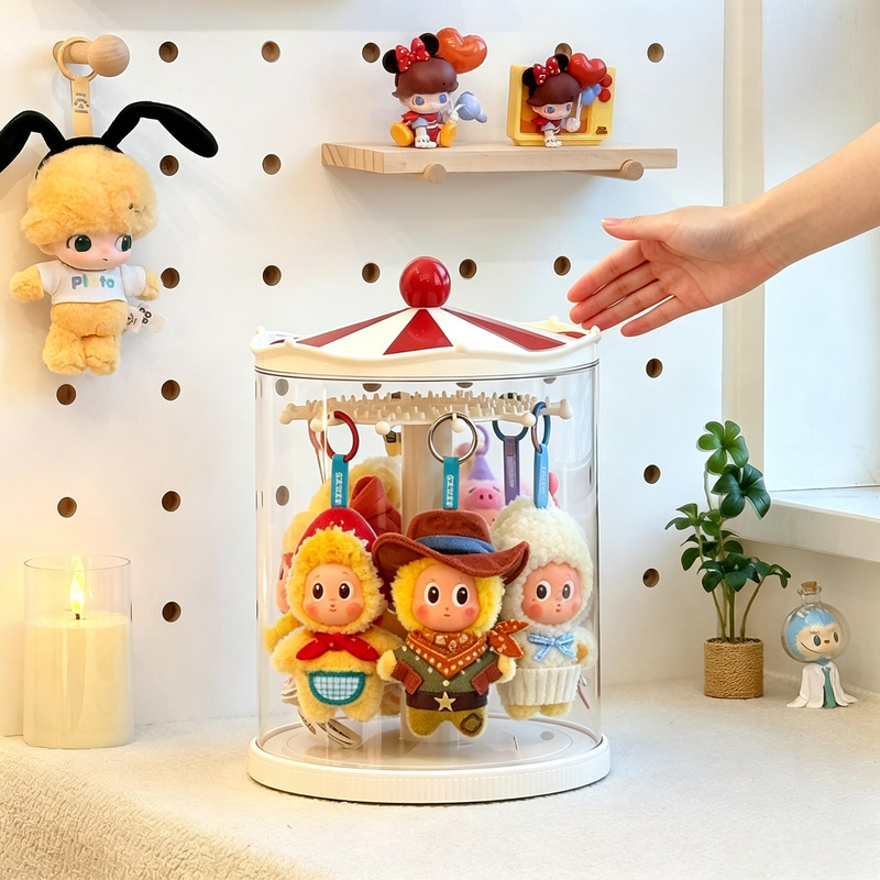 Bubble Mart Star Man Farm Pendant Plush Toy Acrylic Display Box Labubu Rotating Stand Dust Cover Bubble Mart Star Man Farm Pendant Plush Toy Acrylic Display Box Labubu Rotating Stand Dust Cover