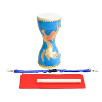 Quyang childrens slim waist chest drum cowhide drum square dance fitness hand drum square dance props 12cm red