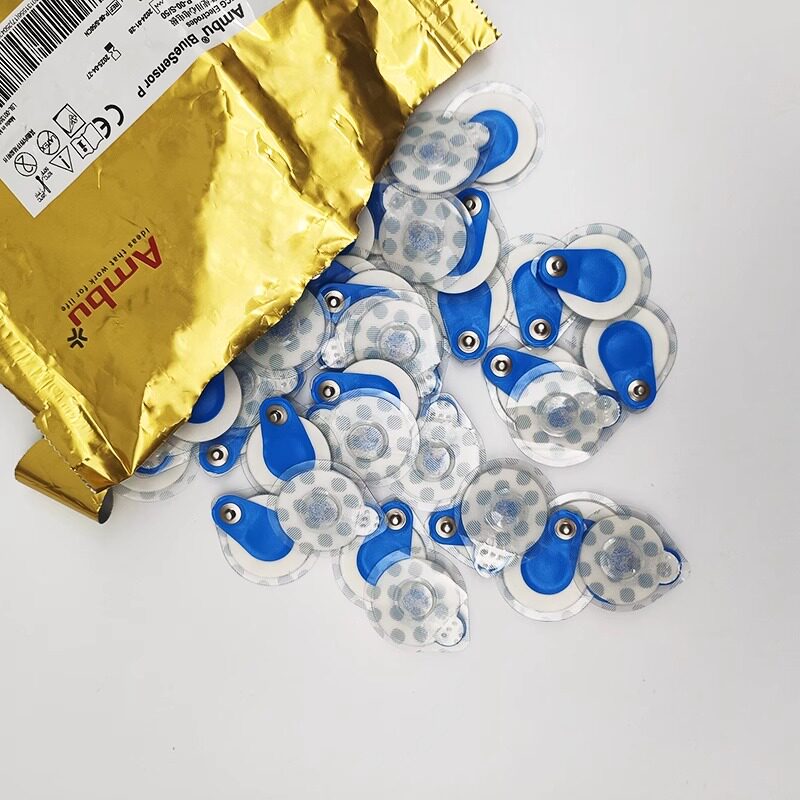 惠斯安普兼容HRA心电电极片AMBU蓝点心电电极片P-00-S丹麦安保