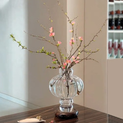 Chinese Style Retro Vase Lantern Shape Glass Vase Decorative Flower Ornaments Home Soft Flower Vase