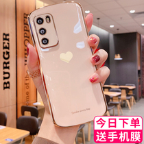 Huawei p40pro mobile phone shell p40 all-inclusive camera lens electroplated shell drop-proof creative net red high-grade female soft shell personality limited edition light luxury protective cover New simple ultra-thin shell