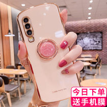 Suitable for Huawei p30pro mobile phone shell p30 Silicone plating all-inclusive anti-drop soft shell personality creative ellipse new watch ring bracket protective cover high-grade womens ultra-thin shell