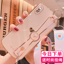 iphonex mobile phone shell Apple xr high-grade female silicone soft shell xsmax all-inclusive camera lens drop-proof x protective cover electroplated personality creative limited edition light luxury ultra-thin shell with lanyard