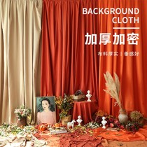 Decorative props photo background cloth Morandi color ins hanging cloth photography props wedding background cloth red live broadcast