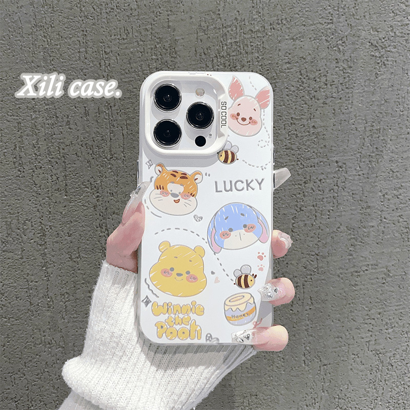 Cute Doodle Cartoon Winnie the Pooh Phone Case for Apple 15 Pro Max, iPhone 14 Pro New Model, 13 Creative, 12 Niche, 11 Female, XS Cute, Xr Girly, X High-End Full-Cover Anti-Drop Case Cute Doodle Cartoon Winnie the Pooh Phone Case for Apple 15 Pro Max, iPhone 14 Pro New Model, 13 Creative, 12 Niche, 11 Female, XS Cute, Xr Girly, X High-End Full-Cover Anti-Drop Case