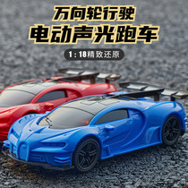 Childrens toys universal car 4D light-emitting toy car electric music night market stall supply racing model