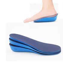 Inner heightening insole PU sports shock-absorbing insole mens and womens heightening insole invisible thickening soft heightening heel insole