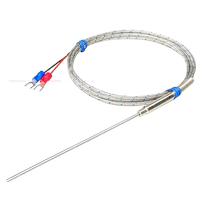 K-type armored thermocouple WRNK-191 electric thermocouple needle bendable Pt100 E J T temperature sensor probe