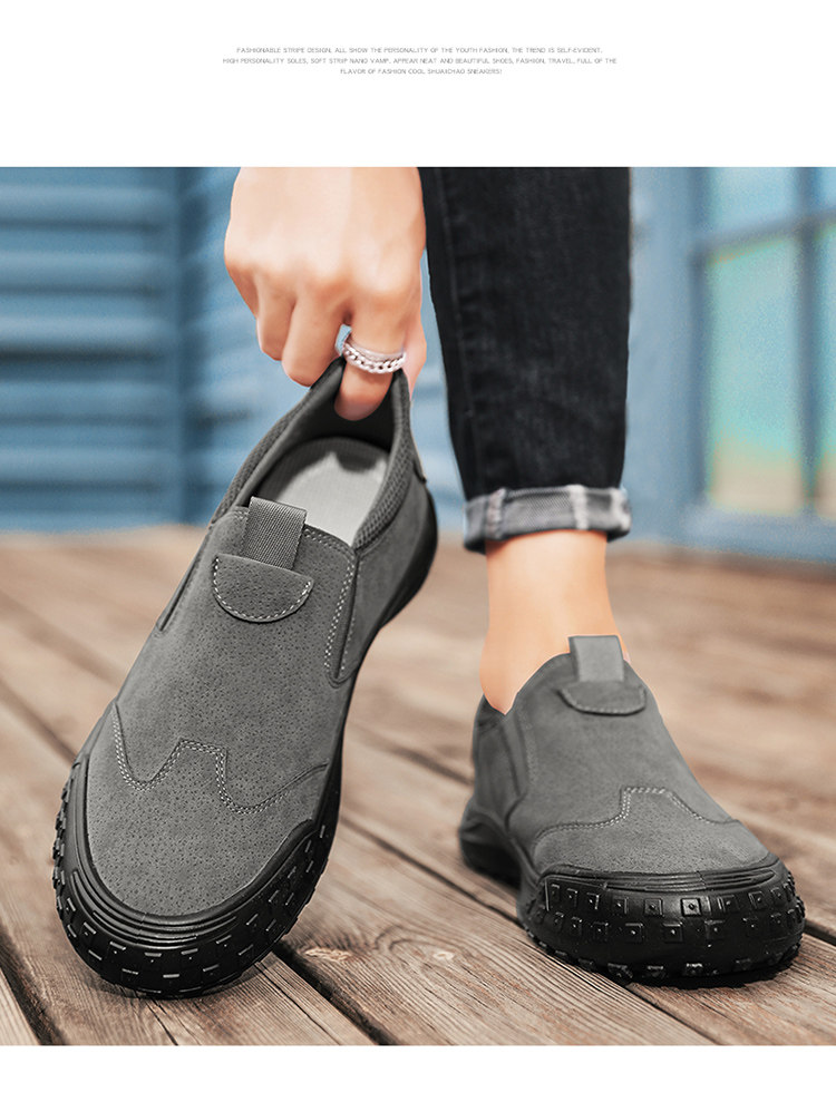 Herren Slipper Aus Khakifarbenem Wildleder Für Alltag Und Beruf_voghion.com