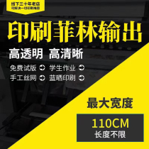 Silk screen film output printing cyanotype gray scale black and white inkjet screen hanging film solid state plate making inkjet murphyrin