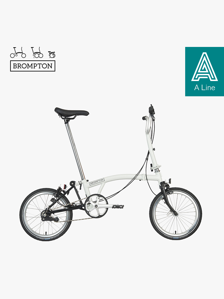 BROMPTON Xiaobu A Line matte white/classic black large M handlebar 3-speed E version portable folding bicycle