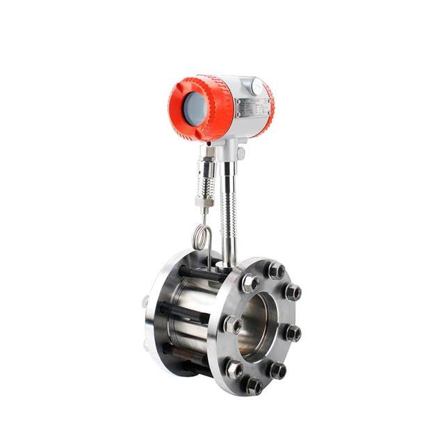 Vortex flowmeter ອາຍແກັສໄນໂຕຣເຈນອັດສະລິຍະການລະເບີດຂອງອາຍແກັສອົກຊີເຈນທີ່ບີບອັດອາກາດທີ່ບີບອັດ flange ດ້ວຍອຸນຫະພູມແລະການຊົດເຊີຍຄວາມກົດດັນ