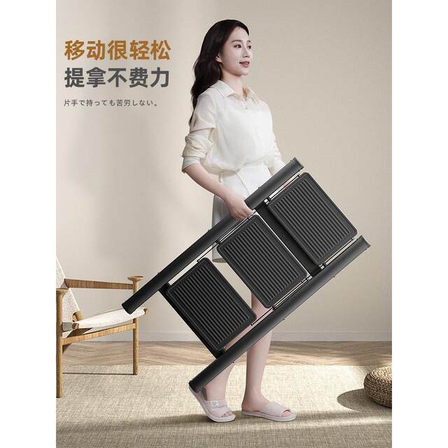 Xinjiang Free Shipping Kentair Ladder Household Folding Multi-Function Herringbone Ladder Indoor Ladder Portable Thickened Three-Step Ladder Stool