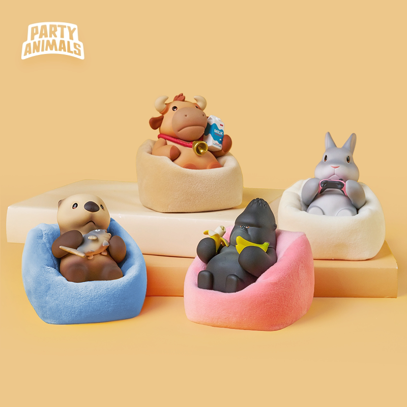 【Partyanimals Fierce Beast Party】Fierce Beast Lay down and Win Series Figure Second Edition
